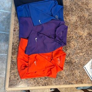 4 shirts Nike Blue Polo Shirt Classic Athletic Design selling as set
